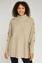 Load image into Gallery viewer, Turtle Neck Long Sleeve Buttoned Jumper
